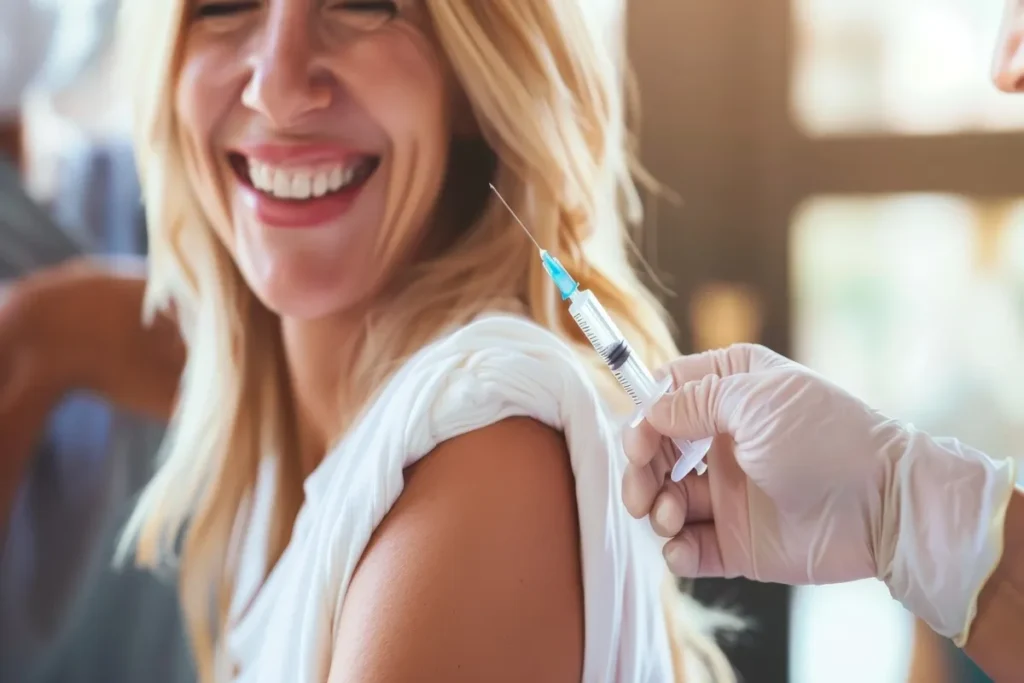 Woman Receiving Vitamin Injections at Xanadu MedSpa